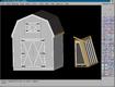 	I used a 3D solid modeler called VariCAD to design the entire shed in 3D, including the framing.  This shows a design that is a little taller than the final shed.  We decided to modify it a little later in the project and I didn't fully update the CAD model.
